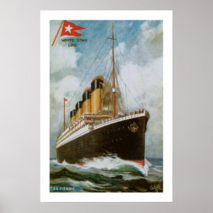 Poster Titanic en mer