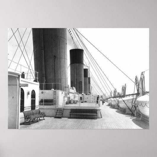 Poster Titanic Photo Deck et Lifeboats (Devant)