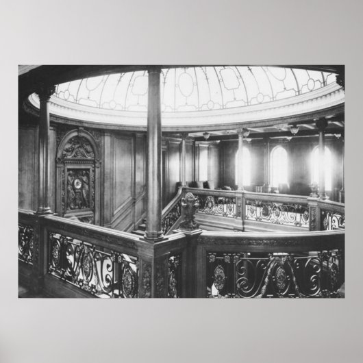 Poster Titanic Photo Grand Escalier, Dome Skylight (Devant)