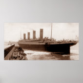Poster Titanic quittant Berth 44 Southampton Angleterre (Devant)
