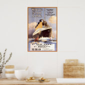 Poster Titanic White Star Line Les Plus Grands Paquebots (Cuisine)