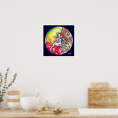 Poster TITANIE DE FLEURS ASSIS SUR Imaginaire DE FLEURS R (Cuisine)