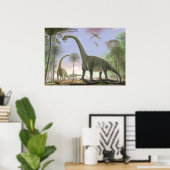 Poster Titanosaure Argentinosaurus (Bureau à domicile)