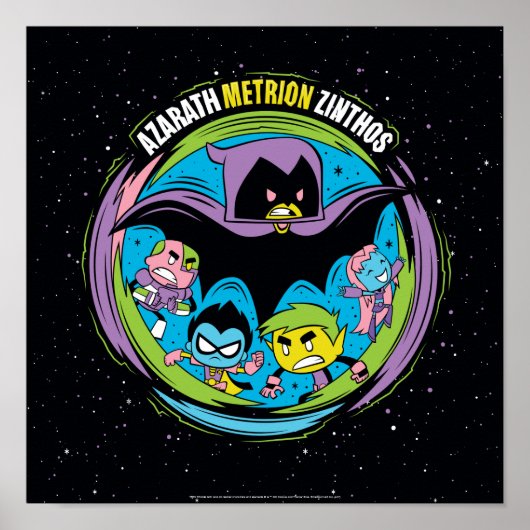 Poster Titans Ados, allez ! | Corbeau "Azarath Metrion Zi (Devant)