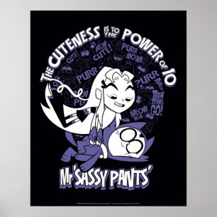 Poster Titans Ados, allez !   Starfire & Mr Sassy Pants