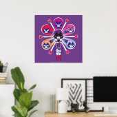 Poster Titans Ados, partez ! | Emoticlones de Raven (Bureau à domicile)