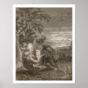 Poster Tithonus, Mari d'Aurora, transformé en pâtisserie