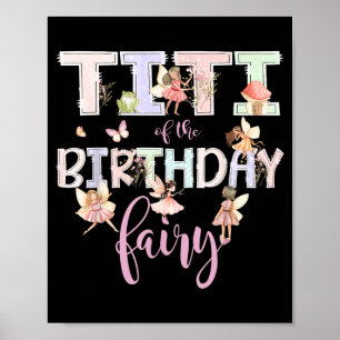 Poster Titi de la fée d'anniversaire Fille d'anniversaire