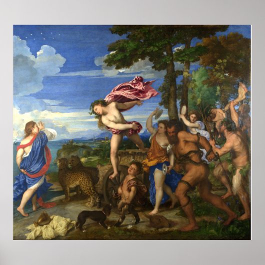 Poster Titian Bacchus and Ariadne (Devant)