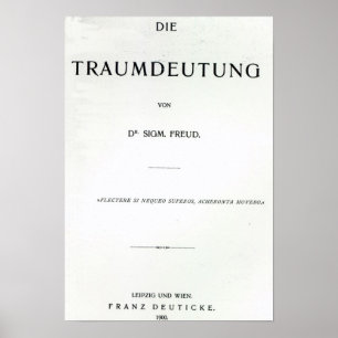 Poster Titlepage à mourir Traumdeutung par Sigmund Freud