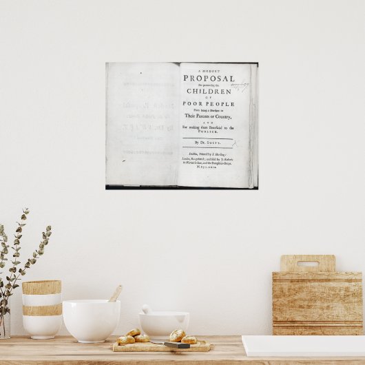 Poster Titre à 'Une modeste proposition' (Cuisine)