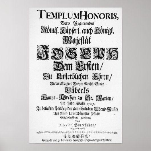 Poster Titre d'Abendmusik, 1705 (Devant)