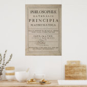 POSTER TITRE PAGE DE PRINCIPIA MATHEMATICA 1687 (Cuisine)