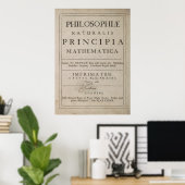 POSTER TITRE PAGE DE PRINCIPIA MATHEMATICA 1687 (Bureau à domicile)