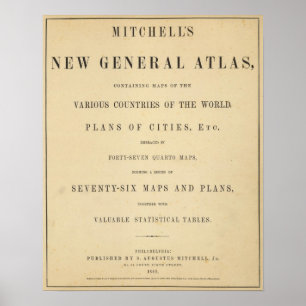 Poster Titre Page Le nouvel atlas général de Mitchell
