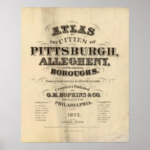 Poster Titre Page Pittsburgh, Atlas Allegheny