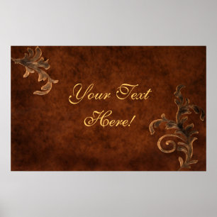Poster Titre professionnel personnalisé Bronze Soll Leaf