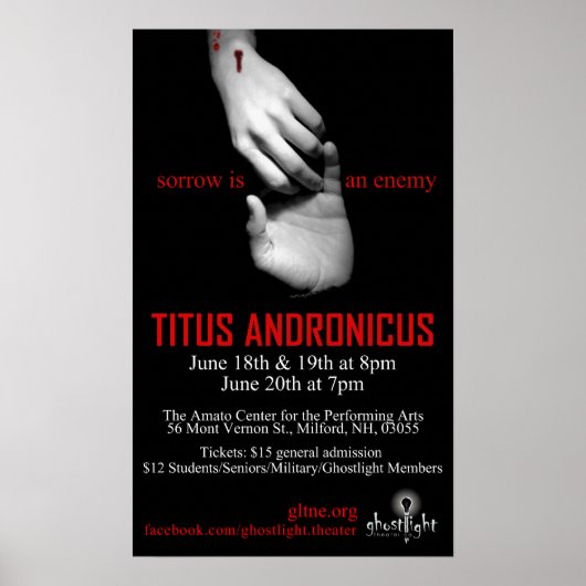 Poster Titus Andronicus (Devant)