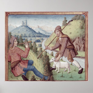 Poster Tityrus rencontre Meliboeus, 'des églogues