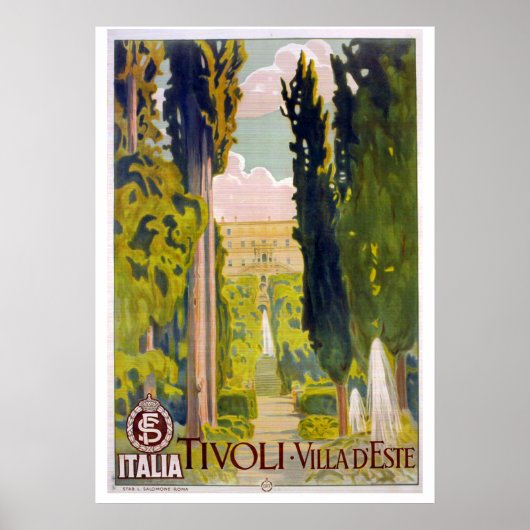 Poster Tivoli et la Villa D'Este (Devant)