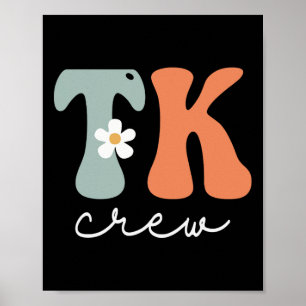 Poster Tk Crew Rétro Groovy Vintage Femmes Journée Heureu