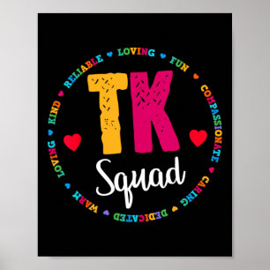 Poster Tk Squad Tee - Tee pour enseignant de maternelle t