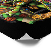 Poster Tmnt Ninjas Planche à roulettes Néon (Coin)