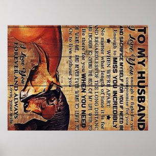 Poster To My Husband Decor, Love Quotes Letter