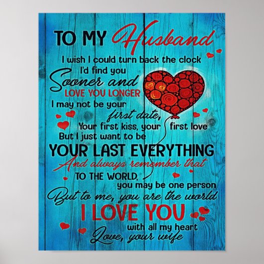 Poster To My Husband Design | Love Quotes To Husband (Devant)