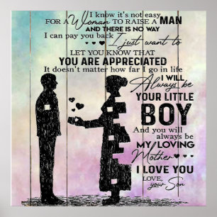 Poster To My Mom Letter, Best Gift For Mommy