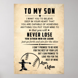 Poster To My Son Believe Deep in Your Heart