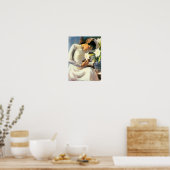 Poster Tô Ngọ c Vân - Fille avec Lily Flower (Cuisine)