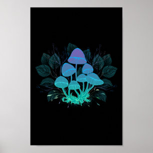 Poster Toadstools in Bushes