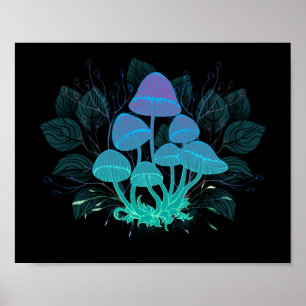 Poster Toadstools in Bushes
