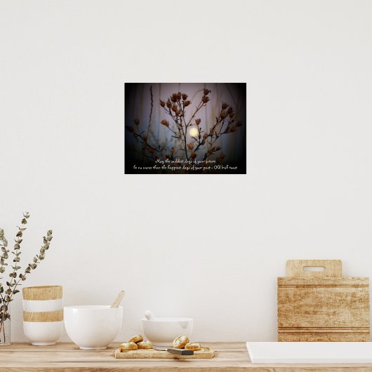 Poster Toast irlandais avec Pleine lune à travers Sage (Cuisine)