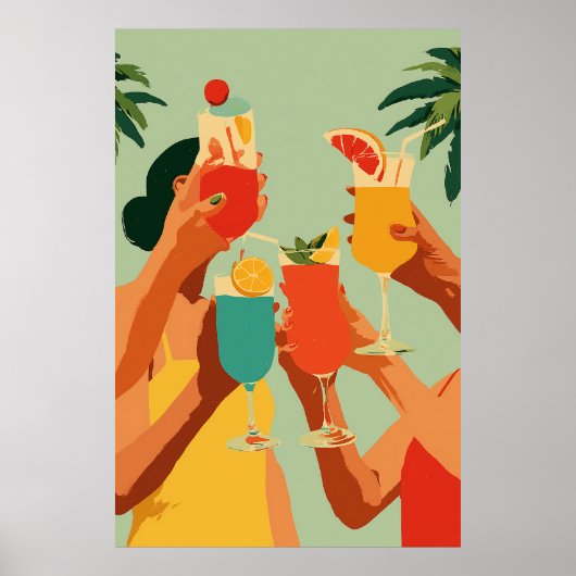 Poster Toast Tropical à la Future Mariée (Devant)