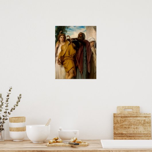 Poster Tobias dit adieu à son père par Bouguereau (Cuisine)