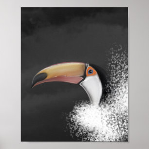 Poster toco toco toucan (dessin à la main original)