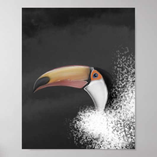 Poster toco toco toucan (dessin à la main original) (Devant)