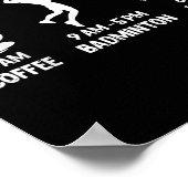 Poster Todays Schedule Badminton Gift - Funny Graphic For (Coin)