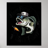 Poster Toddler Boy Here-fishy Funny Fishing Buddy B Fishe (Devant)