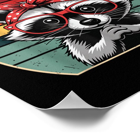 Poster Toddler Girl Stay Trashy Raccoon Feral Mom Funny T (Coin)