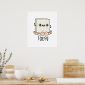 Poster Toe-fu Funny Tofu Pun (Cuisine)