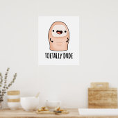 Poster Toetty Drôle Gros Toe Pun (Cuisine)