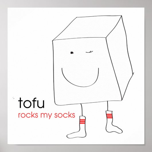 Poster Tofu Rocks Mes Chaussettes (Devant)