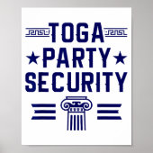Poster Toga Party Security - Funny Toga Party Costume (Devant)