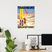 Poster Toggenburg, ski dans la neige, Suisse (Bureau à domicile)