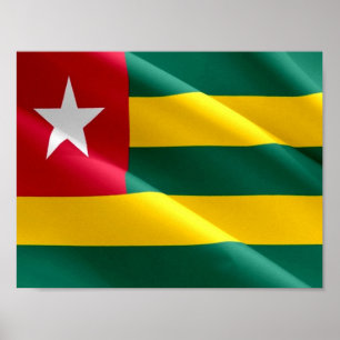 Poster Togo - Waving Flag -