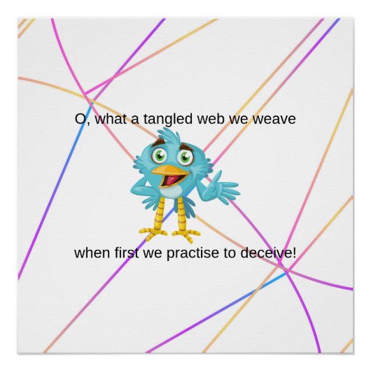 Poster Toile à carreaux (Devant)