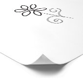 Poster Toile à fleurs de simplicité (Coin)